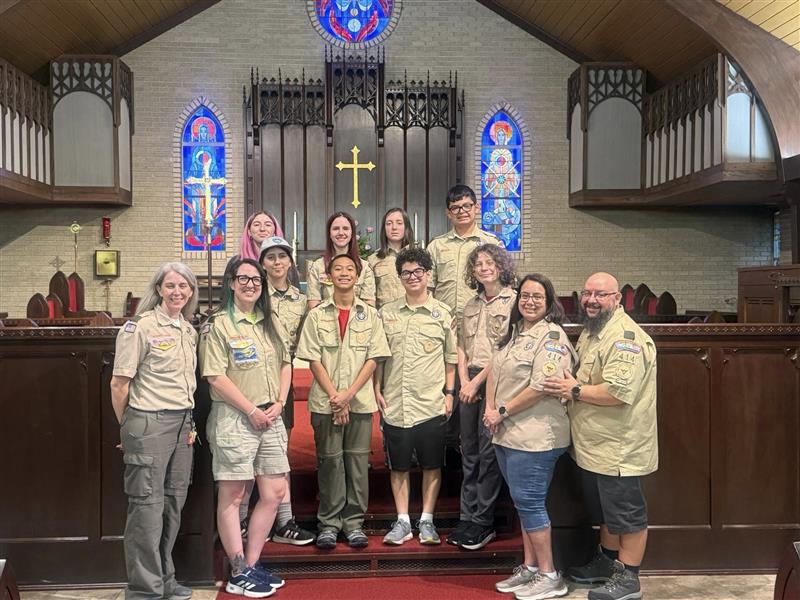 Boy Scouts pay a visit
