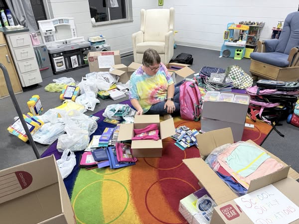 Church Donates Classroom Supplies