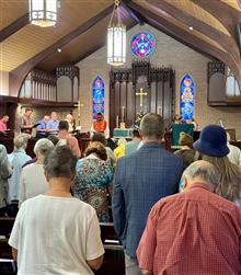 Service in our sanctuary. Bishop Harmon officiating.